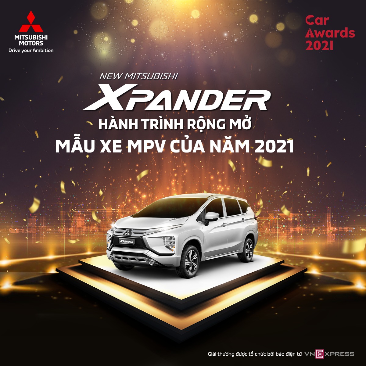 MITSUBISHI XPANDER ĐẠT GIẢI THƯỞNG “MPV CỦA NĂM 2021” TẠI LỄ TRAO GIẢI CAR AWARDS 2021
